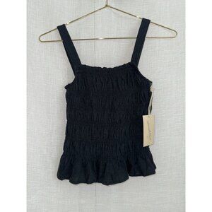 Universal Thread Tops Universal Thread Ruched Tank Top Black SMALL New